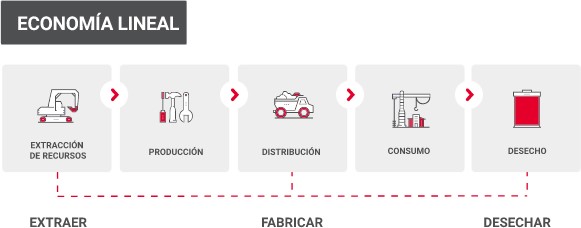 Esquema de la economía lineal