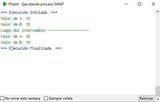 consola de swap