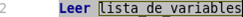 Leer lista de variables